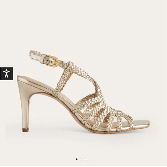 BRAND NEW! BEAUTIFUL! Boden Woven Multistrap Heeled Sandal Leather - Picture 4 of 10